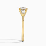 Symphony Double Prong Three Stone Diamond Ring (1/2 ct. tw.) Yellow Gold 18k Asscher Engagement Ring