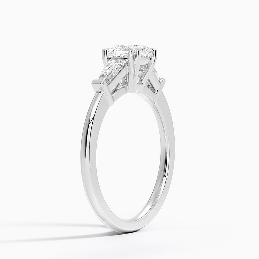 Symphony Double Prong Three Stone Diamond Ring (1/2 ct. tw.) Platinum Cushion Engagement Ring