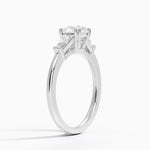 Symphony Double Prong Three Stone Diamond Ring (1/2 ct. tw.) Platinum Cushion Engagement Ring