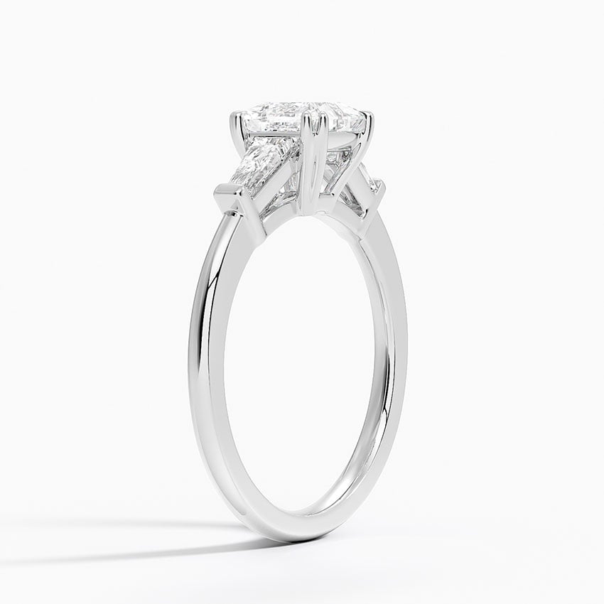 Symphony Double Prong Three Stone Diamond Ring (1/2 ct. tw.) Platinum Princess Engagement Ring