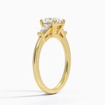 Symphony Double Prong Three Stone Diamond Ring (1/2 ct. tw.) Yellow Gold 18k Princess Engagement Ring