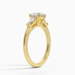 Symphony Double Prong Three Stone Diamond Ring (1/2 ct. tw.) Yellow Gold 18k Round Engagement Ring