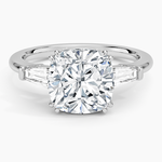 Symphony Double Prong Three Stone Diamond Ring (1/2 ct. tw.) Platinum Cushion Engagement Ring