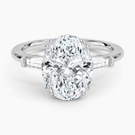 Symphony Double Prong Three Stone Diamond Ring (1/2 ct. tw.) Platinum Oval Engagement Ring