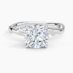 Rose Thorn Hidden Accent Diamond Ring (1/4 ct. tw.) Platinum Cushion Engagement Ring