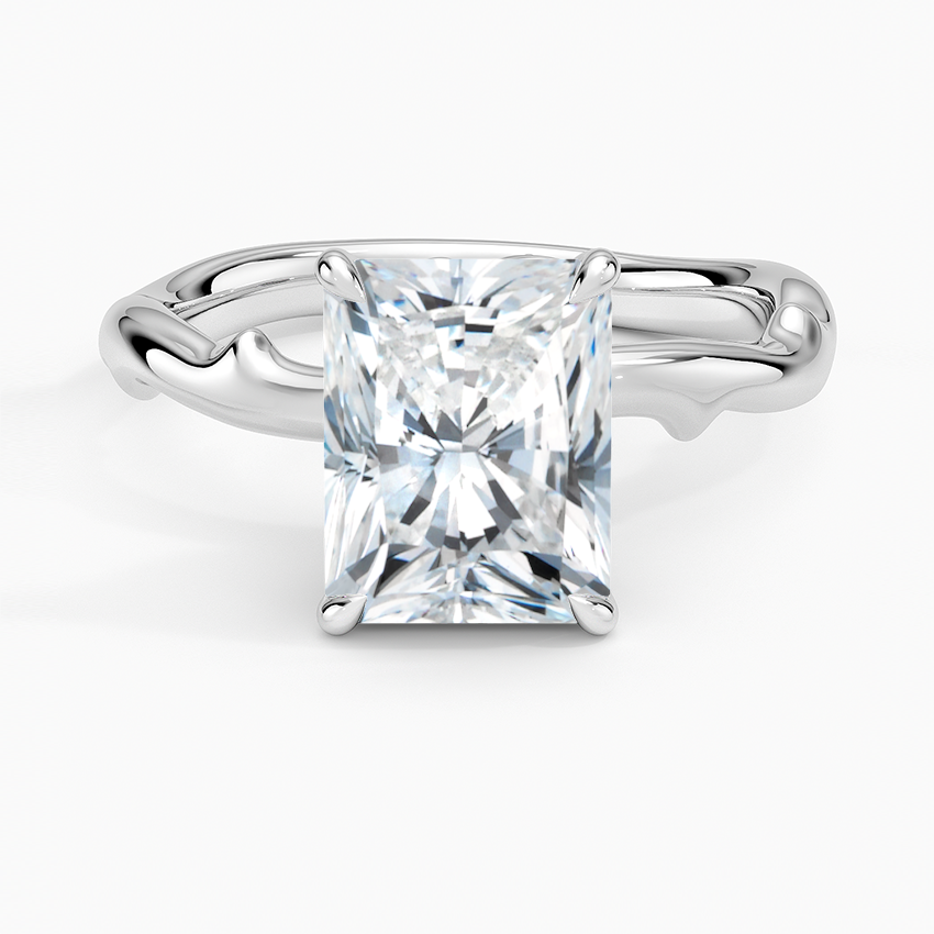 Rose Thorn Hidden Accent Diamond Ring (1/4 ct. tw.) Platinum Radiant Engagement Ring