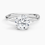 Rose Thorn Hidden Accent Diamond Ring (1/4 ct. tw.) Platinum Round Engagement Ring