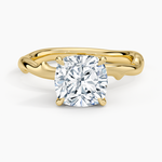 Rose Thorn Hidden Accent Diamond Ring (1/4 ct. tw.) Yellow Gold 18k Cushion Engagement Ring