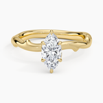 Rose Thorn Hidden Accent Diamond Ring (1/4 ct. tw.) Yellow Gold 18k Marquise Engagement Ring