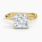 Rose Thorn Hidden Accent Diamond Ring (1/4 ct. tw.) Yellow Gold 18k Princess Engagement Ring