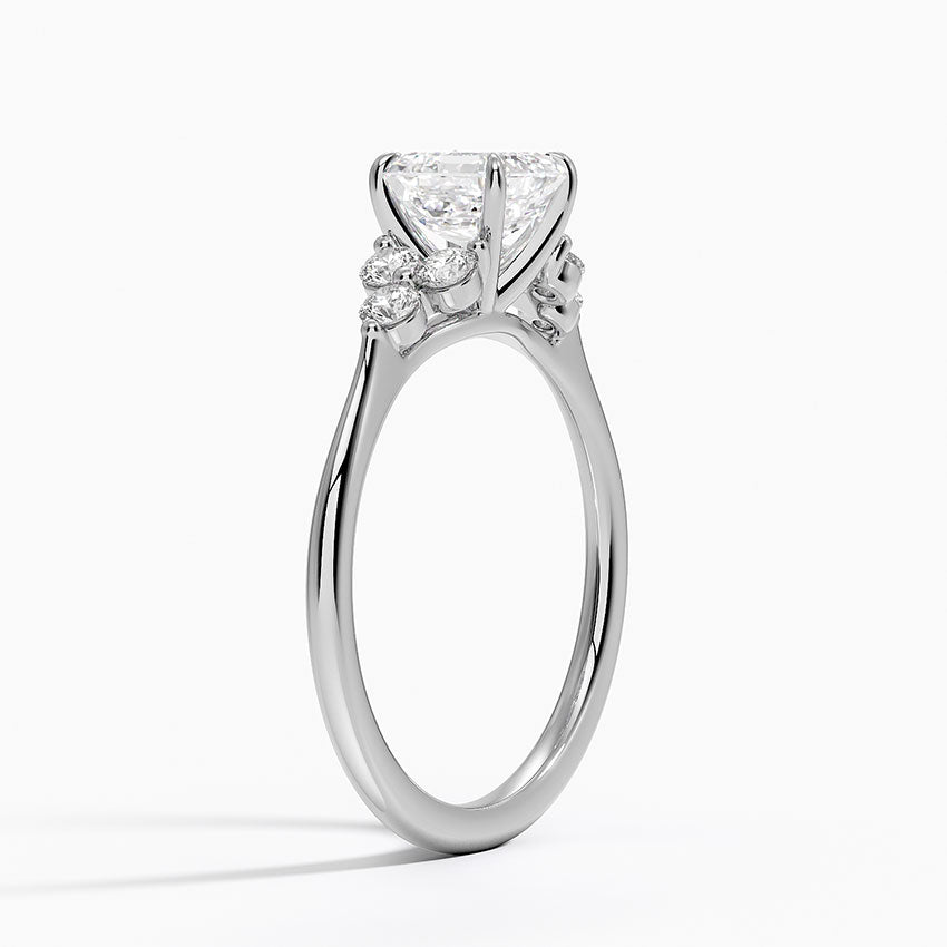 Luxe Melody Diamond Ring (1/5 ct. tw.) Platinum Asscher Engagement Ring