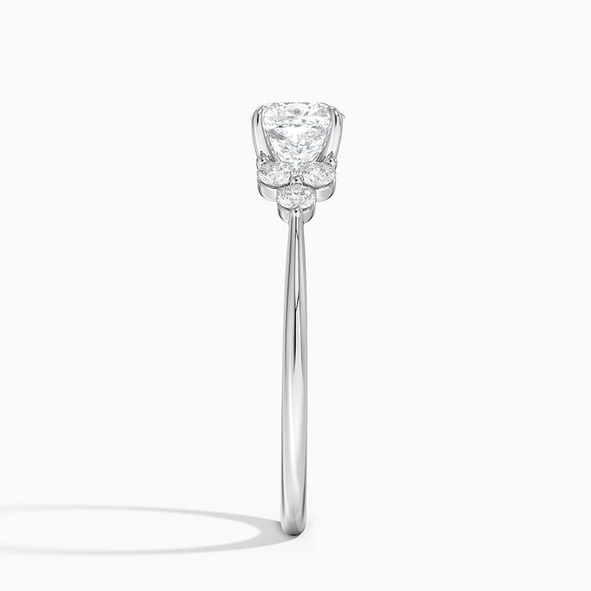 Luxe Melody Diamond Ring (1/5 ct. tw.) Platinum Cushion Engagement Ring