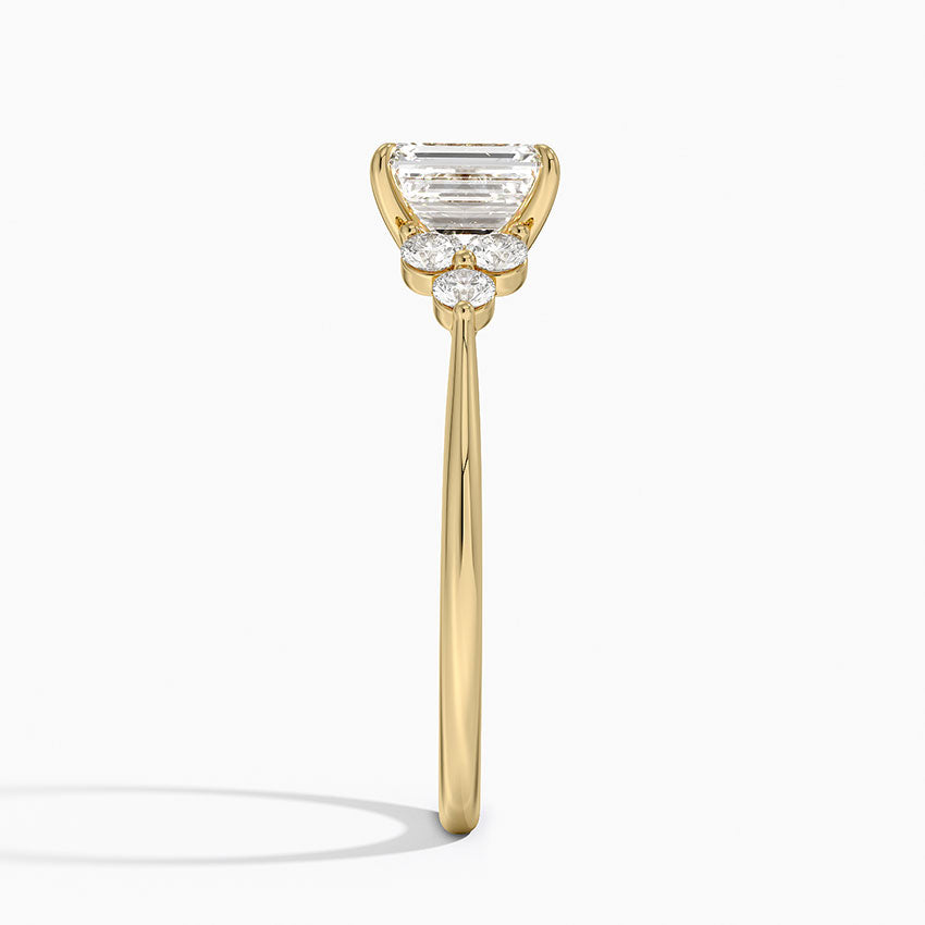 Luxe Melody Diamond Ring (1/5 ct. tw.) Yellow Gold 18k Emerald Engagement Ring
