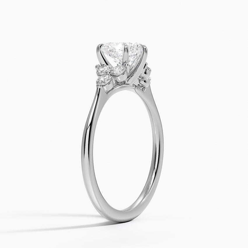 Luxe Melody Diamond Ring (1/5 ct. tw.) Platinum Heart Engagement Ring