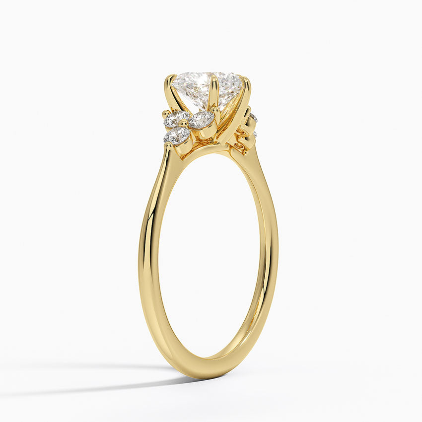 Luxe Melody Diamond Ring (1/5 ct. tw.) Yellow Gold 18k Heart Engagement Ring