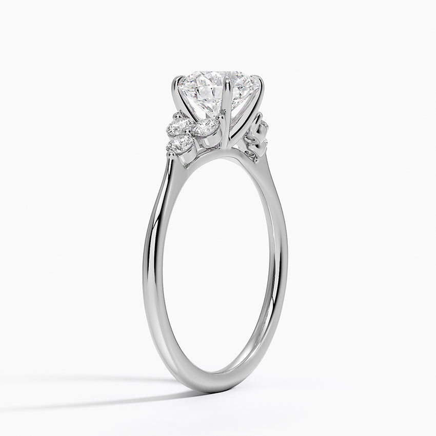 Luxe Melody Diamond Ring (1/5 ct. tw.) Platinum Round Engagement Ring