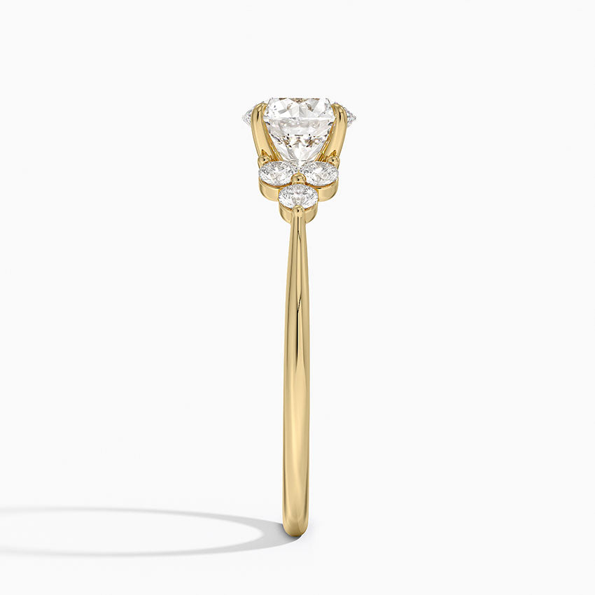 Luxe Melody Diamond Ring (1/5 ct. tw.) Yellow Gold 18k Round Engagement Ring