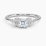 Luxe Melody Diamond Ring (1/5 ct. tw.) Platinum Asscher Engagement Ring