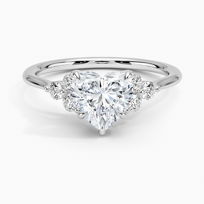 Luxe Melody Diamond Ring (1/5 ct. tw.) Platinum Heart Engagement Ring