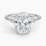 Luxe Melody Diamond Ring (1/5 ct. tw.) Platinum Oval Engagement Ring