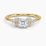 Luxe Melody Diamond Ring (1/5 ct. tw.) Yellow Gold 18k Asscher Engagement Ring