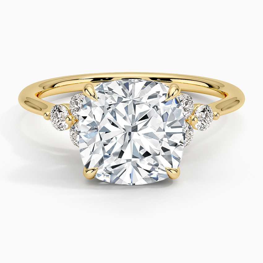 Luxe Melody Diamond Ring (1/5 ct. tw.) Yellow Gold 18k Cushion Engagement Ring