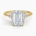 Luxe Melody Diamond Ring (1/5 ct. tw.) Yellow Gold 18k Emerald Engagement Ring