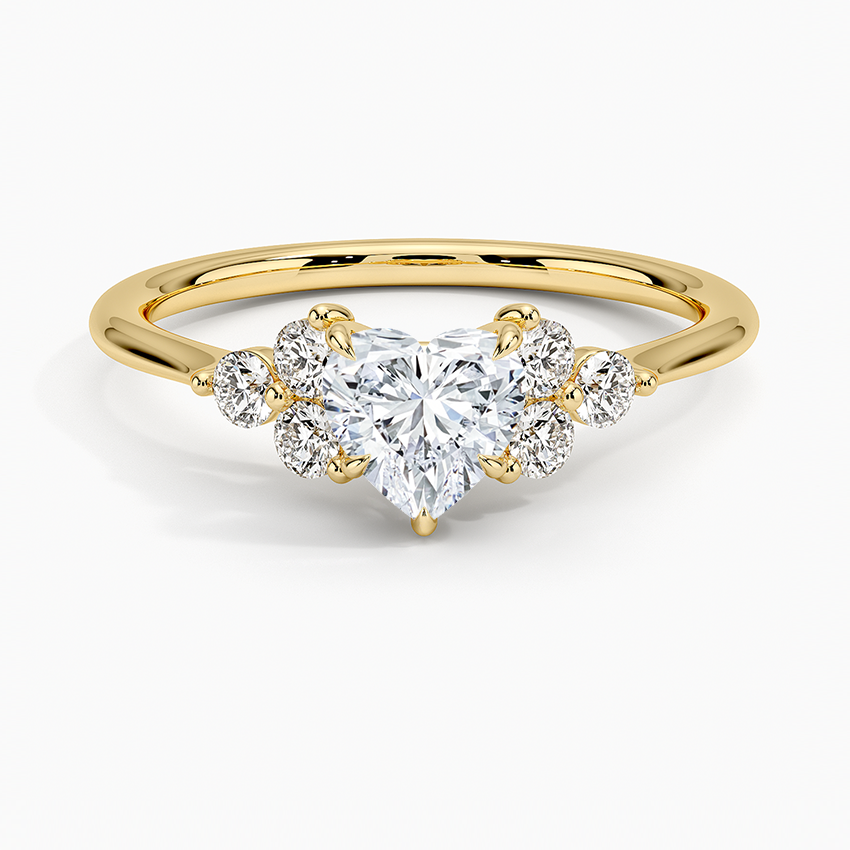 Luxe Melody Diamond Ring (1/5 ct. tw.) Yellow Gold 18k Heart Engagement Ring