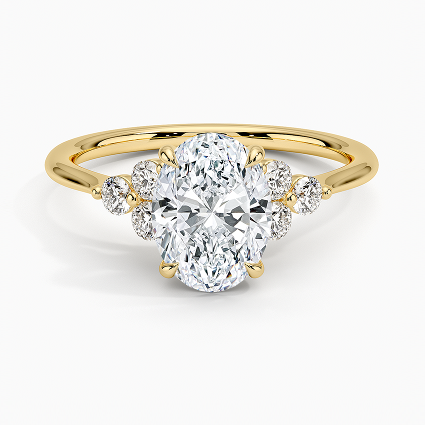 Luxe Melody Diamond Ring (1/5 ct. tw.) Yellow Gold 18k Oval Engagement Ring