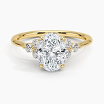 Luxe Melody Diamond Ring (1/5 ct. tw.) Yellow Gold 18k Oval Engagement Ring