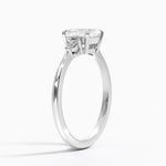 Aria Three Stone Diamond Ring (1/10 ct. tw.) Platinum Asscher Engagement Ring