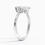 Aria Three Stone Diamond Ring (1/10 ct. tw.) Platinum Marquise Engagement Ring