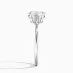 Aria Three Stone Diamond Ring (1/10 ct. tw.) Platinum Oval Engagement Ring