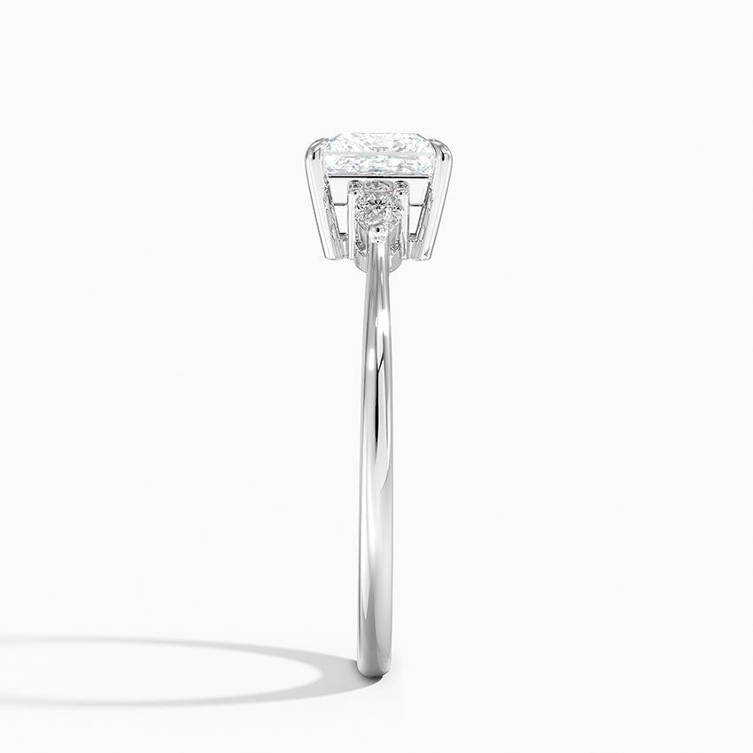 Aria Three Stone Diamond Ring (1/10 ct. tw.) Platinum Princess Engagement Ring