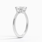 Aria Three Stone Diamond Ring (1/10 ct. tw.) Platinum Radiant Engagement Ring