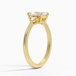 Aria Three Stone Diamond Ring (1/10 ct. tw.) Yellow Gold 18k Radiant Engagement Ring