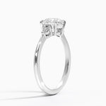 Aria Three Stone Diamond Ring (1/10 ct. tw.) Platinum Round Engagement Ring