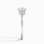 Aria Three Stone Diamond Ring (1/10 ct. tw.) Platinum Round Engagement Ring