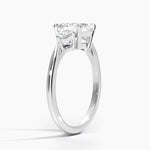 Trillion Cut Three Stone Diamond Ring Platinum Asscher Engagement Ring