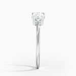 Trillion Cut Three Stone Diamond Ring Platinum Cushion Engagement Ring