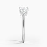 Trillion Cut Three Stone Diamond Ring Platinum Cushion Engagement Ring