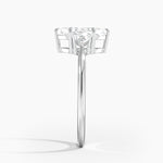 Trillion Cut Three Stone Diamond Ring Platinum Marquise Engagement Ring