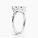 Trillion Cut Three Stone Diamond Ring Platinum Marquise Engagement Ring