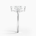 Trillion Cut Three Stone Diamond Ring Platinum Marquise Engagement Ring