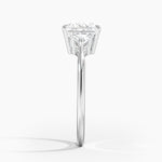 Trillion Cut Three Stone Diamond Ring Platinum Princess Engagement Ring