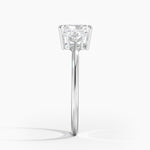 Trillion Cut Three Stone Diamond Ring Platinum Radiant Engagement Ring