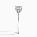 Luxe Trillion Cut Three Stone Diamond Ring Platinum Asscher Engagement Ring
