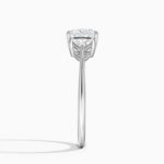 Luxe Trillion Cut Three Stone Diamond Ring Platinum Princess Engagement Ring