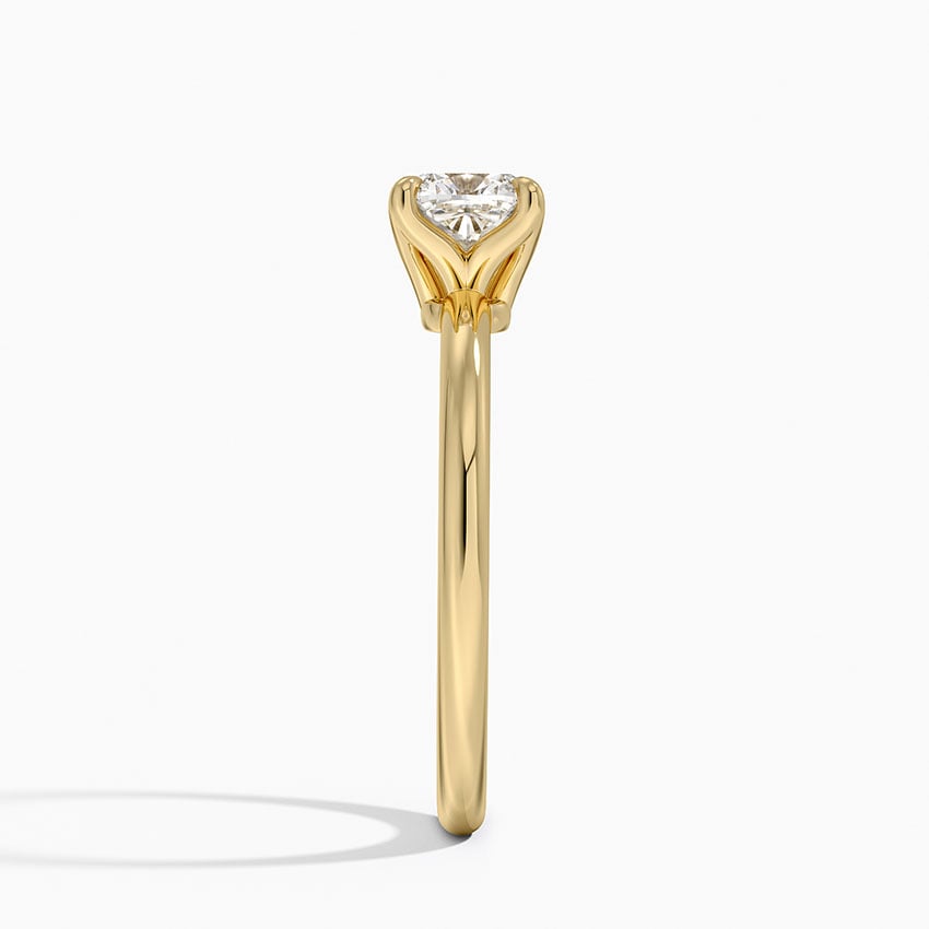 Elodie 1.8mm Solitaire Ring Yellow Gold 18k Cushion Engagement Ring