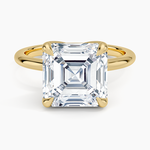 Elodie 1.8mm Solitaire Ring Yellow Gold 18k Asscher Engagement Ring